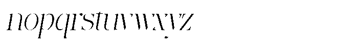 Lifestyle Icons Thin Slanted Font LOWERCASE