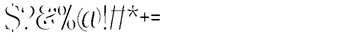 Lifestyle Icons Thin Font OTHER CHARS