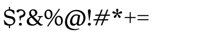 Ligaturess Serif Regular Font OTHER CHARS