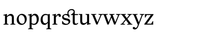 Ligaturess Serif Regular Font LOWERCASE