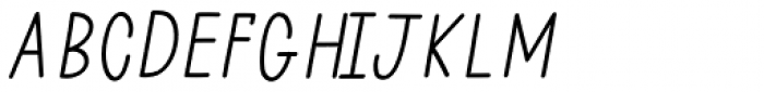 Light Up Thin Italic Font UPPERCASE