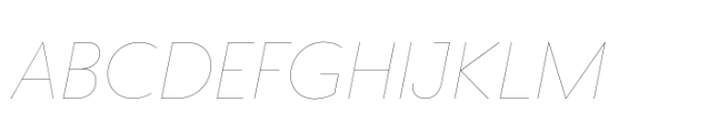 Lightbox 21 Ultra Light Oblique Font UPPERCASE