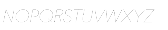 Lightbox 21 Ultra Light Oblique Font UPPERCASE