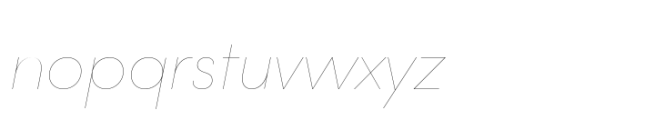 Lightbox 21 Ultra Light Oblique Font LOWERCASE