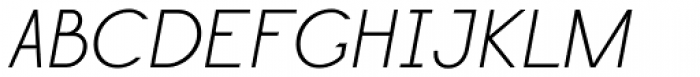 Lightbox SC Light Italic Font UPPERCASE