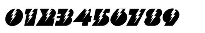 Lightning Deco JNL Oblique Font OTHER CHARS