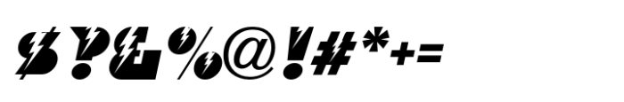 Lightning Deco JNL Oblique Font OTHER CHARS