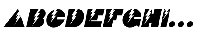 Lightning Deco JNL Oblique Font UPPERCASE