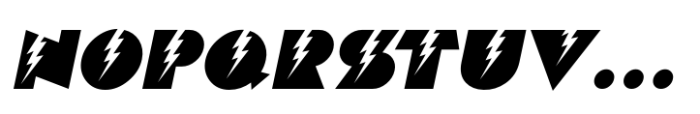 Lightning Deco JNL Oblique Font UPPERCASE