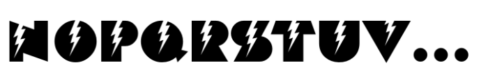 Lightning Deco JNL Regular Font LOWERCASE
