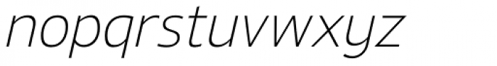 Ligurino ExtraLight Italic Font LOWERCASE