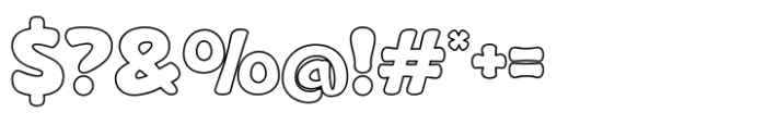 Likefu Outline Font OTHER CHARS