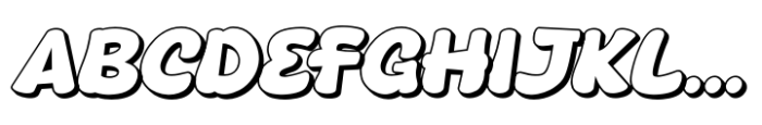 Likefu Shadow Slant Font UPPERCASE