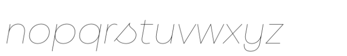 Liliana Thin Italic Font LOWERCASE