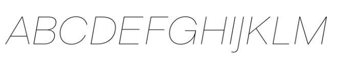 Liliana Ultra Light Italic Font UPPERCASE