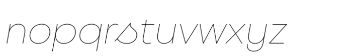Liliana Ultra Light Italic Font LOWERCASE