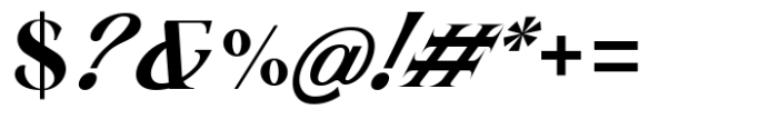 Liliane Classe Extra Bold Italic Font OTHER CHARS