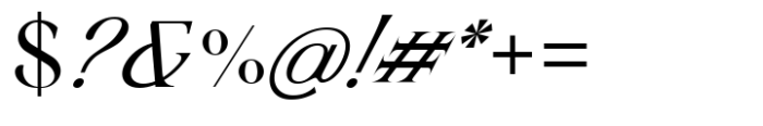 Liliane Classe Medium Italic Font OTHER CHARS