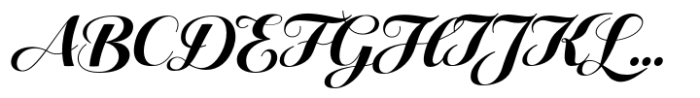 Lilith Script Pro Medium Font UPPERCASE