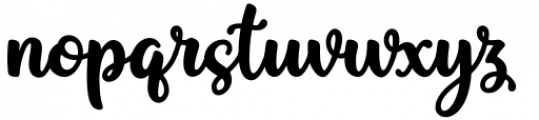 Lillyberry Script Font LOWERCASE