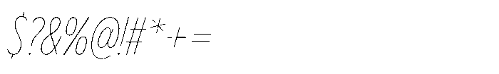 Limit Display Cm Hairline Italic Font OTHER CHARS