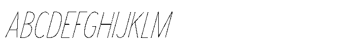Limit Display Cm Hairline Italic Font UPPERCASE