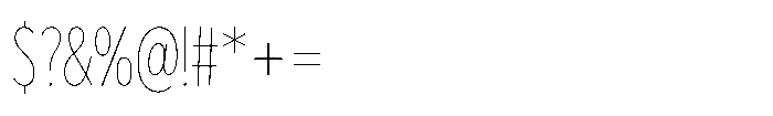 Limit Display Cm Hairline Font OTHER CHARS