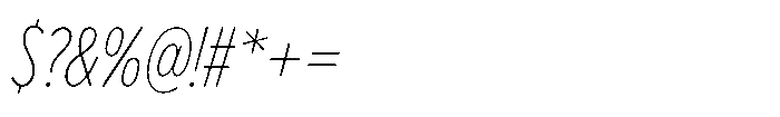 Limit Display Cm Thin Italic Font OTHER CHARS