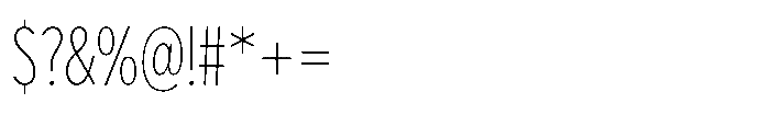 Limit Display Cm Thin Font OTHER CHARS