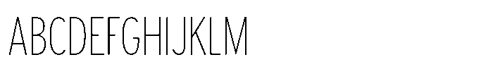 Limit Display Cm Thin Font UPPERCASE