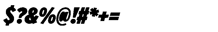 Limit Display Cm XBlack Italic Font OTHER CHARS