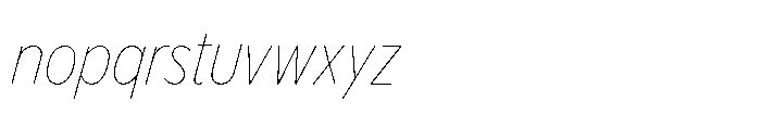 Limit Display Condensed Hairline Italic Font LOWERCASE