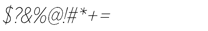 Limit Display Condensed Thin Italic Font OTHER CHARS
