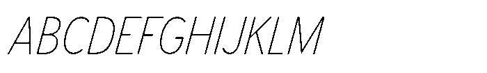 Limit Display Condensed Thin Italic Font UPPERCASE