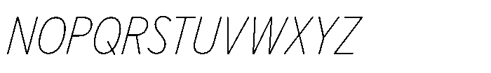 Limit Display Condensed Thin Italic Font UPPERCASE