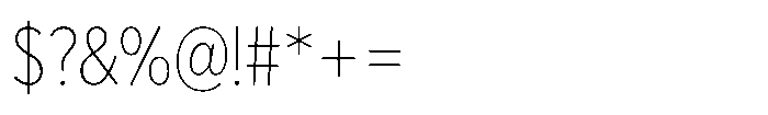 Limit Display Condensed Thin Font OTHER CHARS