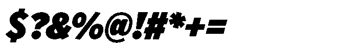 Limit Display Condensed XBlack Italic Font OTHER CHARS