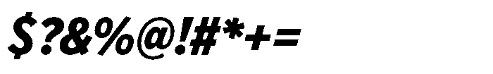 Limit Display Condensed XBold Italic Font OTHER CHARS
