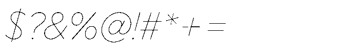 Limit Display Hairline Italic Font OTHER CHARS