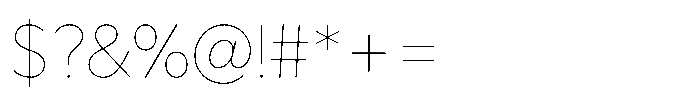 Limit Display Hairline Font OTHER CHARS