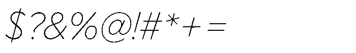Limit Display Thin Italic Font OTHER CHARS
