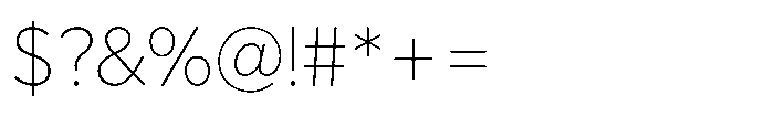 Limit Display Thin Font OTHER CHARS