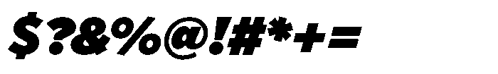 Limit Display XBlack Italic Font OTHER CHARS