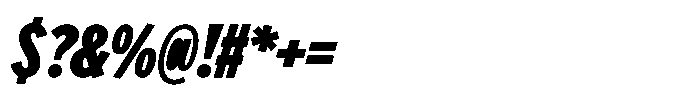 Limit Display XCm Black Italic Font OTHER CHARS
