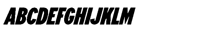 Limit Display XCm Black Italic Font UPPERCASE