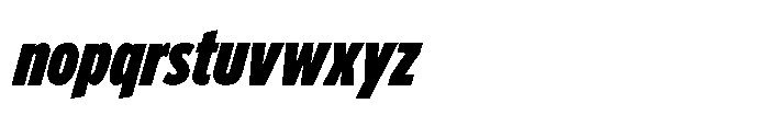 Limit Display XCm Black Italic Font LOWERCASE
