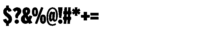 Limit Display XCm Black Font OTHER CHARS