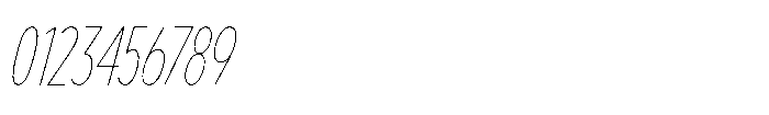 Limit Display XCm Hairline Italic Font OTHER CHARS