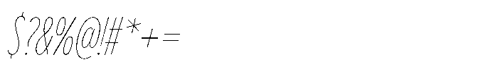 Limit Display XCm Hairline Italic Font OTHER CHARS
