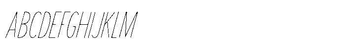 Limit Display XCm Hairline Italic Font UPPERCASE